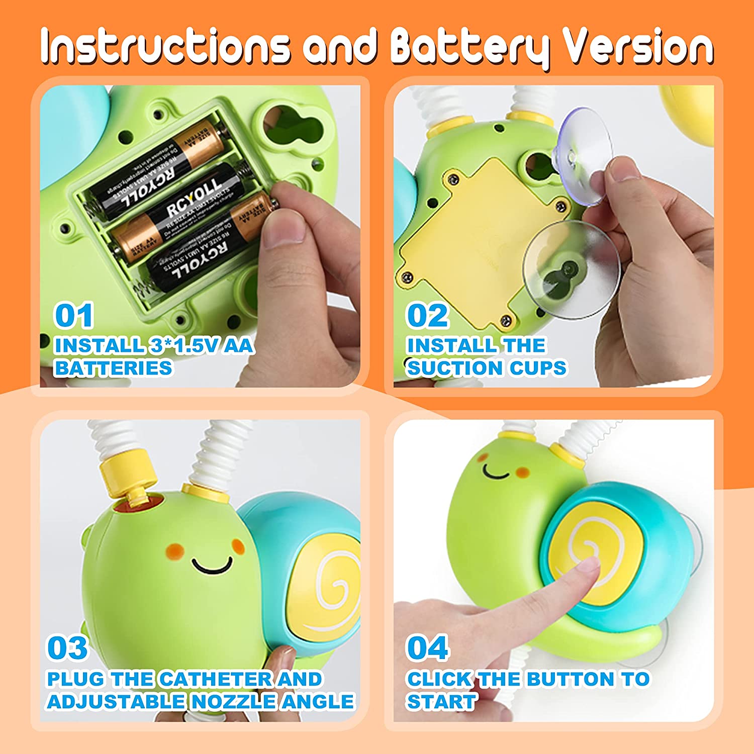 Baby Snail Electric Shower Bath Toy