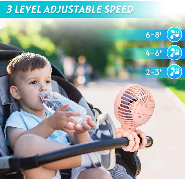 Mini Baby Stroller Fan